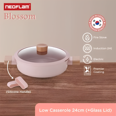 Жаровня со стеклянной крышкой для индукционных плит Blossom, 24 см, Neoflam
