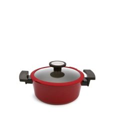 Кастрюля со стеклянной крышкой для индукционных плит De Chef Bordo 4,8 л, 24 см, Neoflam