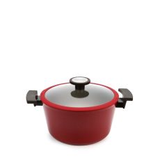 Кастрюля со стеклянной крышкой для индукционных плит De Chef Bordo 2,2 л, 20 см, Neoflam