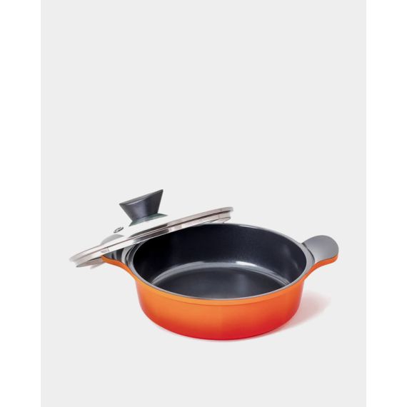 Жаровня со стеклянной крышкой для индукционных плит Orange 24 см, 2,8л, Neoflam, изображение 2