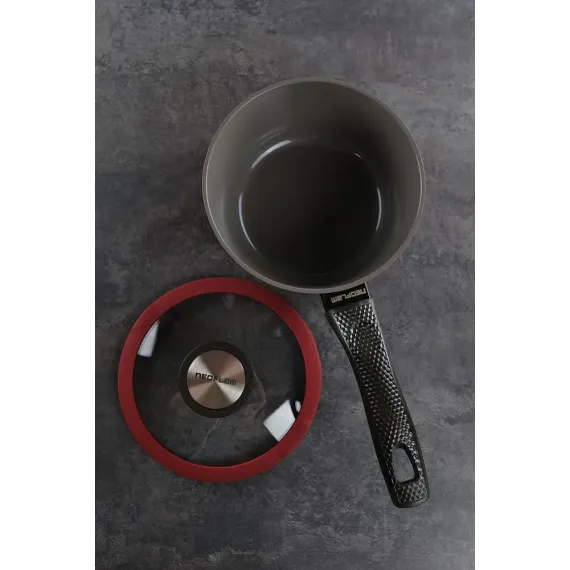 Ковш со стеклянной крышкой для индукционных плит De Chef Bordo 2л, 18 см, Neoflam, изображение 3