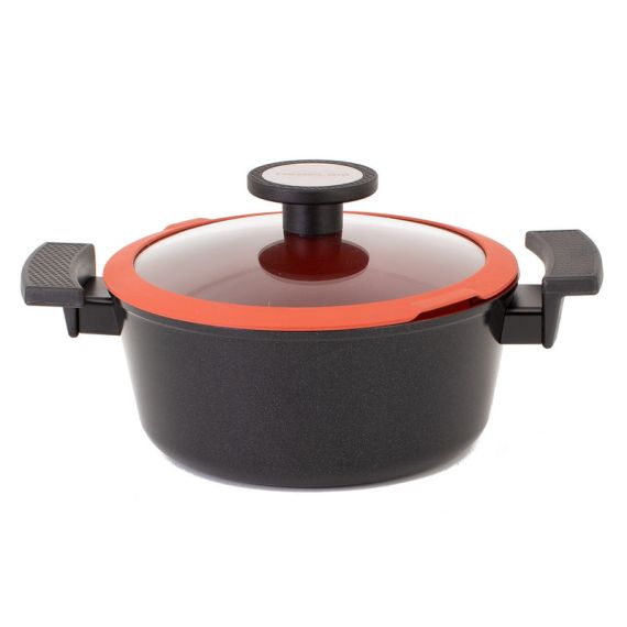 Кастрюля со стеклянной крышкой для индукционных плит De Chef 2,2 л, 20 см,  Neoflam, изображение 3